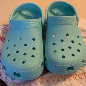 Ice blue crocs